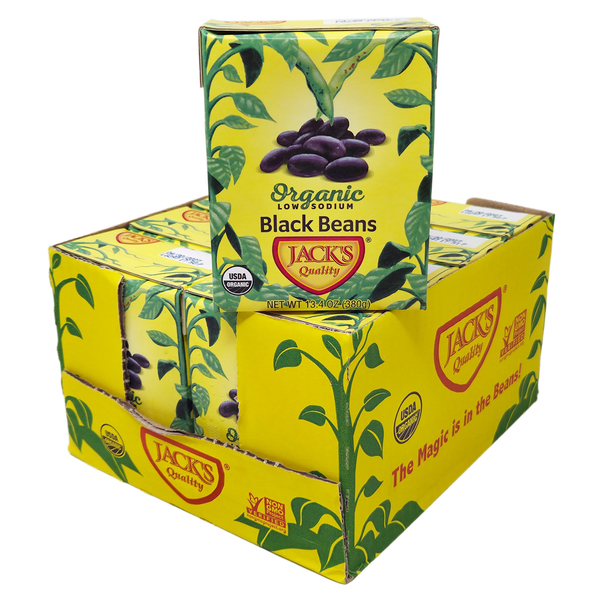 Case of 8 Jacks Organic Low Sodium Black Beans 13.4oz